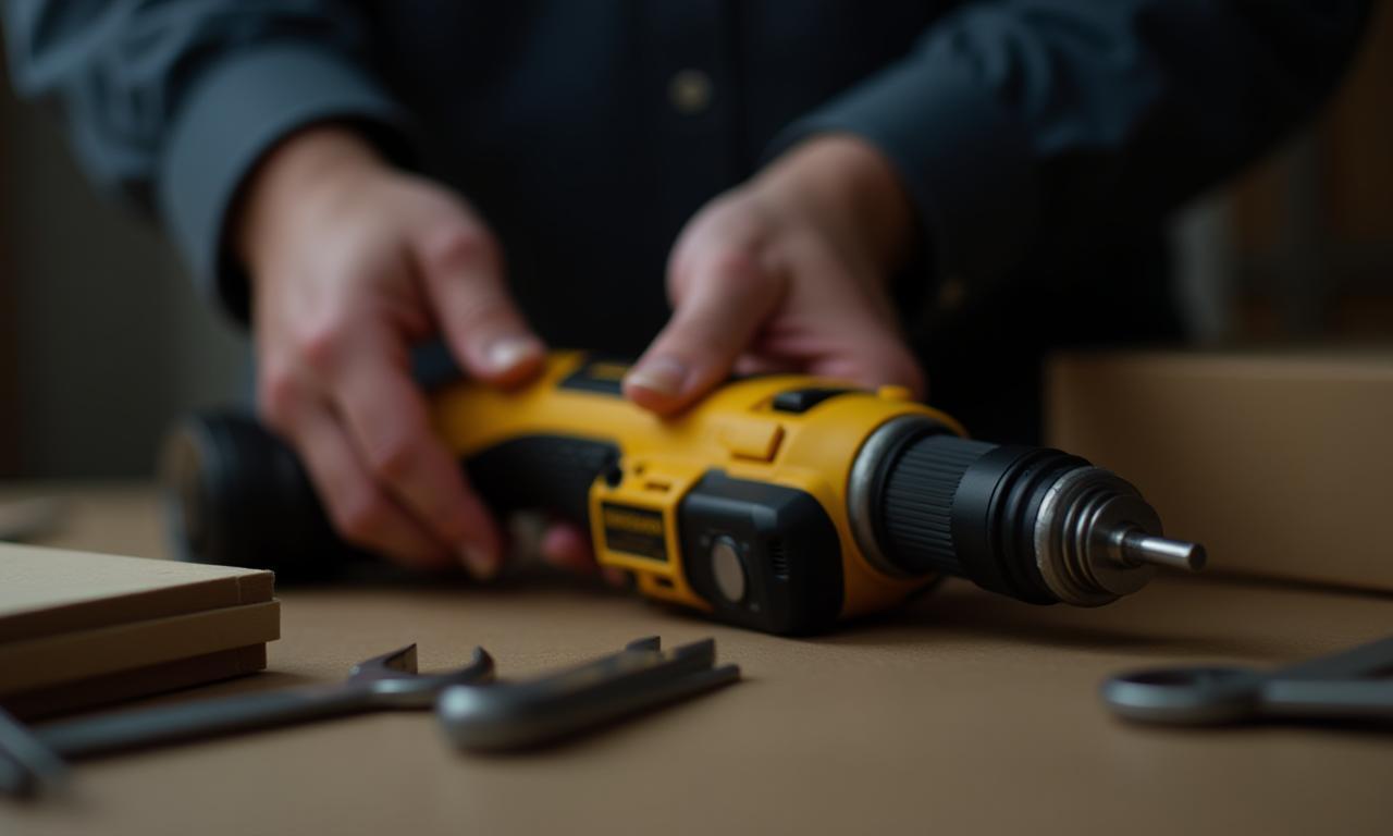 Technician preparing drill rental package